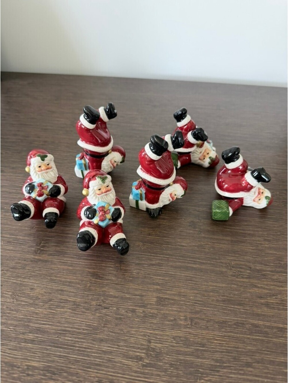 Fitz and Floyd Santa Tumblers (6)